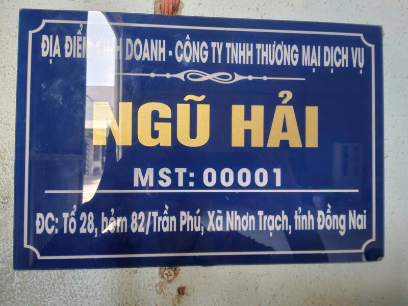 CÔNG TY TNHH THƯƠNG MẠI DỊCH VỤ NGŨ HẢI